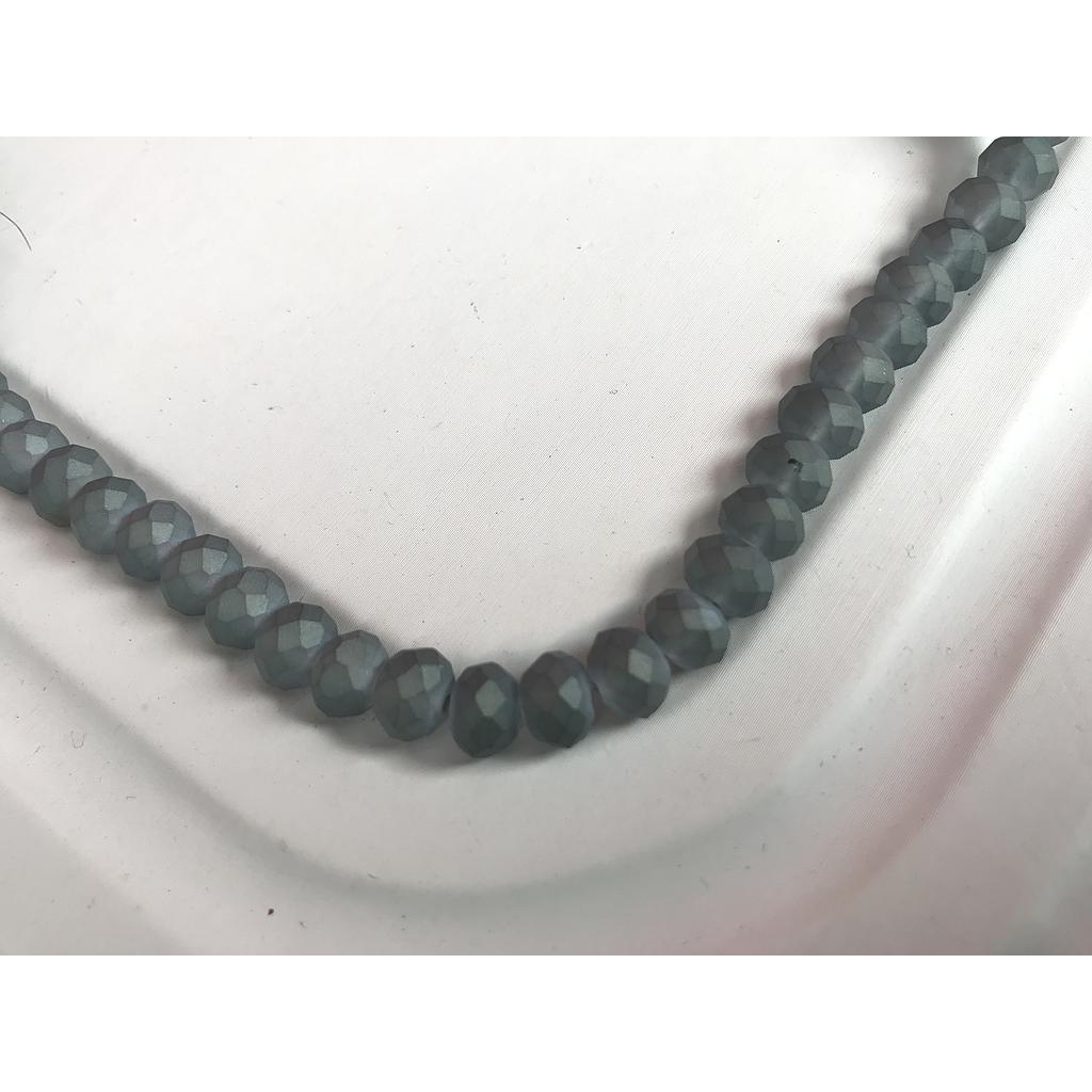 CRISTAL RONDEL MATE GRIS AB 8MM