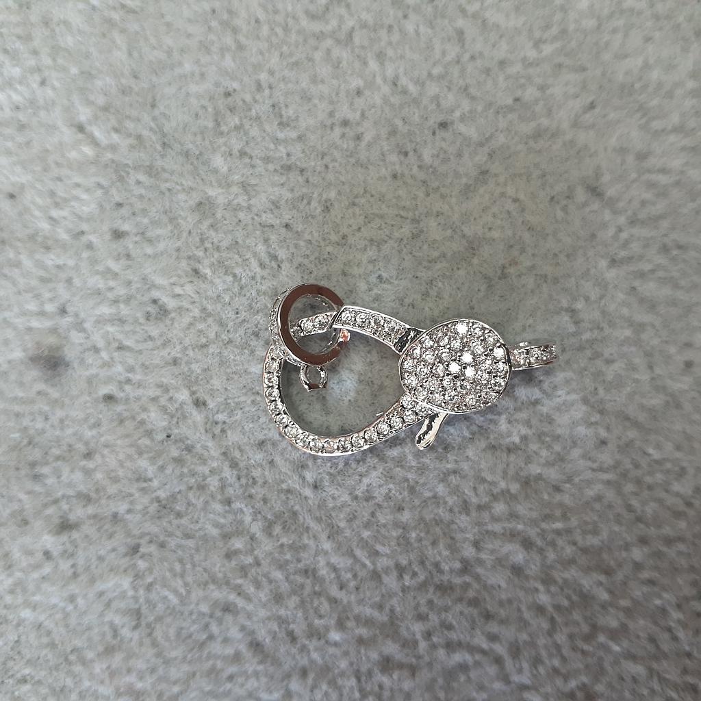 BROCHE MICROCIRCON PLATEADO 