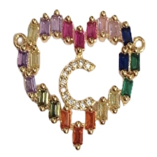 DIJE LETRA C MULTICOLOR 23MM