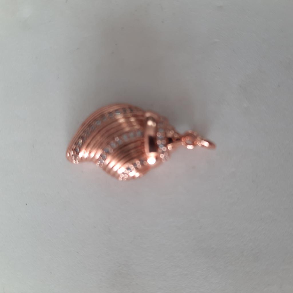 DIJE CARACOL MICROCIRCON ROSADO