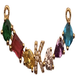 DIJE LETRA K MULTICOLOR