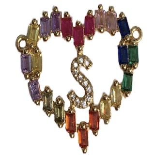 DIJE LETRA S MULTICOLOR