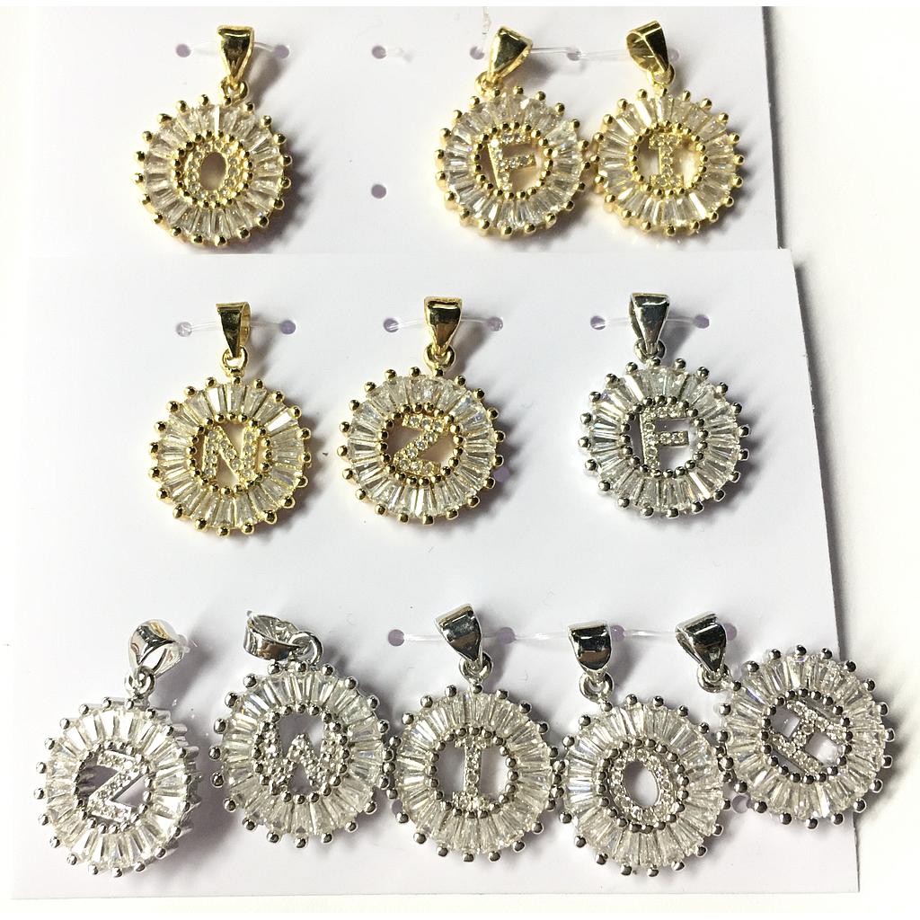 DIJE LETRA 15MM MICROCIRCONIA