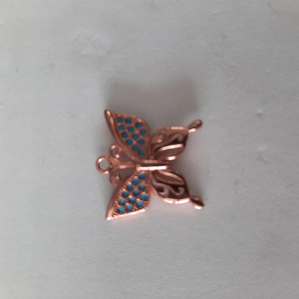 DIJE MARIPOSA MICROCIRCON ROSADO