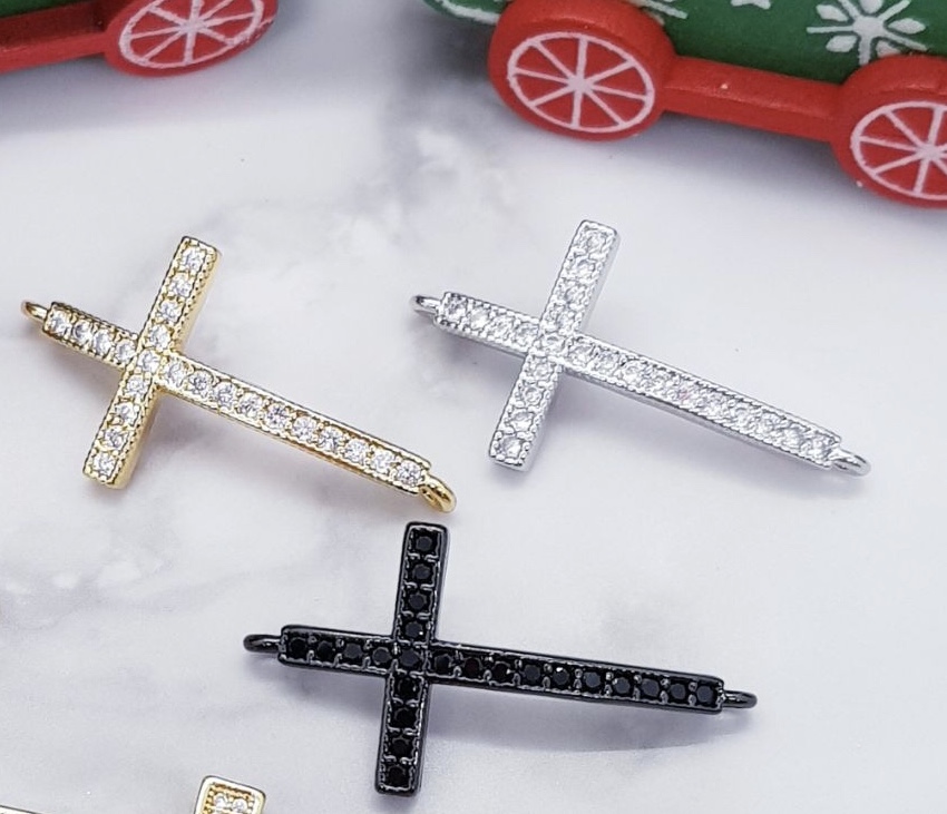 DIJE CRUZ MICROCIRCONI 16X30MM