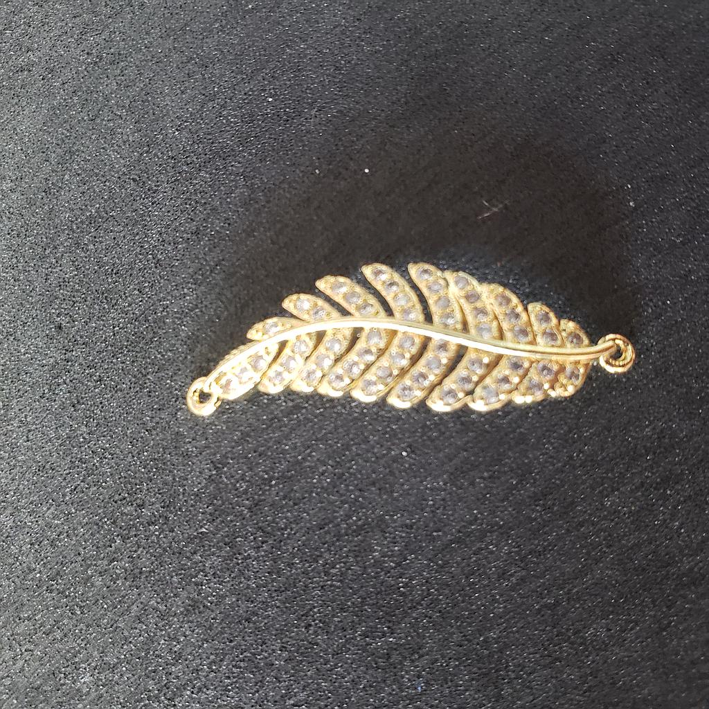 DIJE PLUMA MICROCIRCON