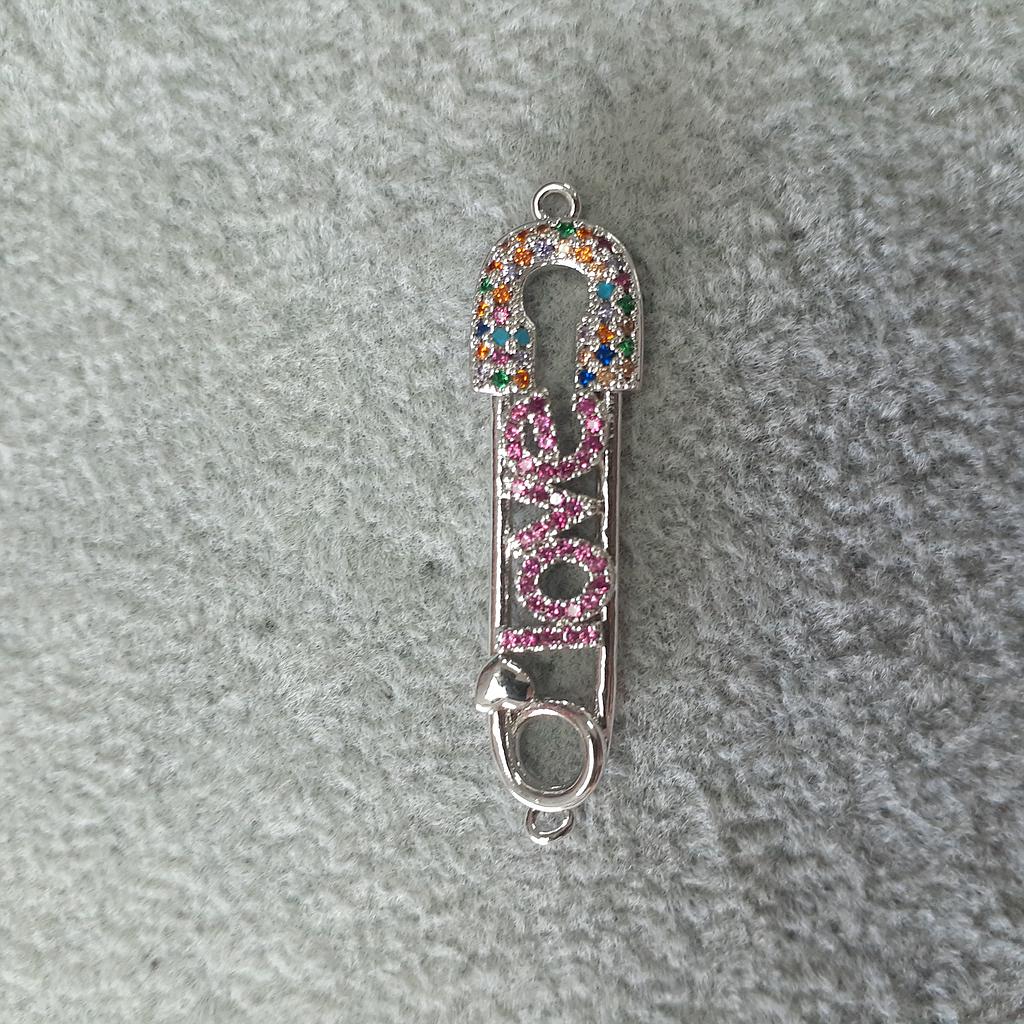 DIJE MICROCIRCON PLATEADO LOVE