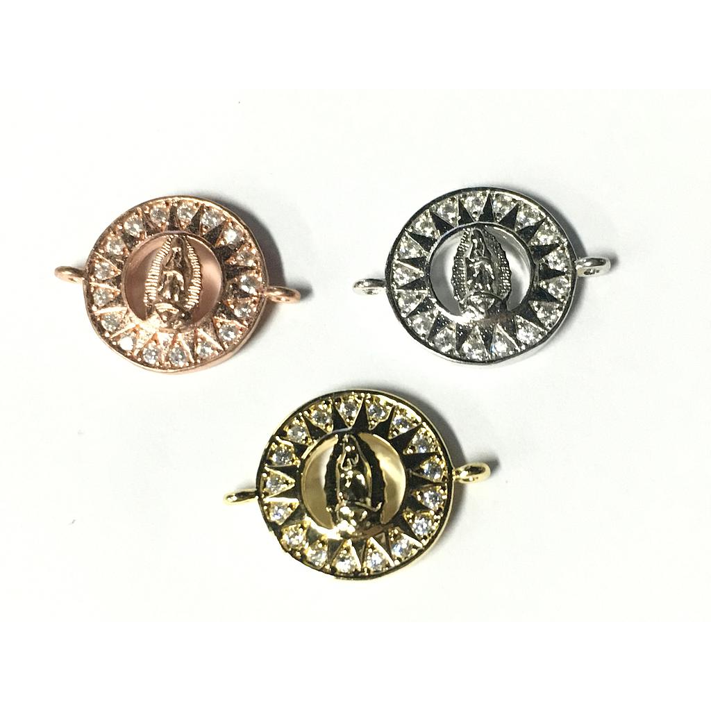 DIJE VIRGEN DE GUADALUPE MICROCIRCONIA 13MM
