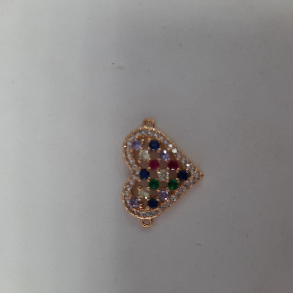 SEPARADOR CORAZON MICROCIRCON DORADO