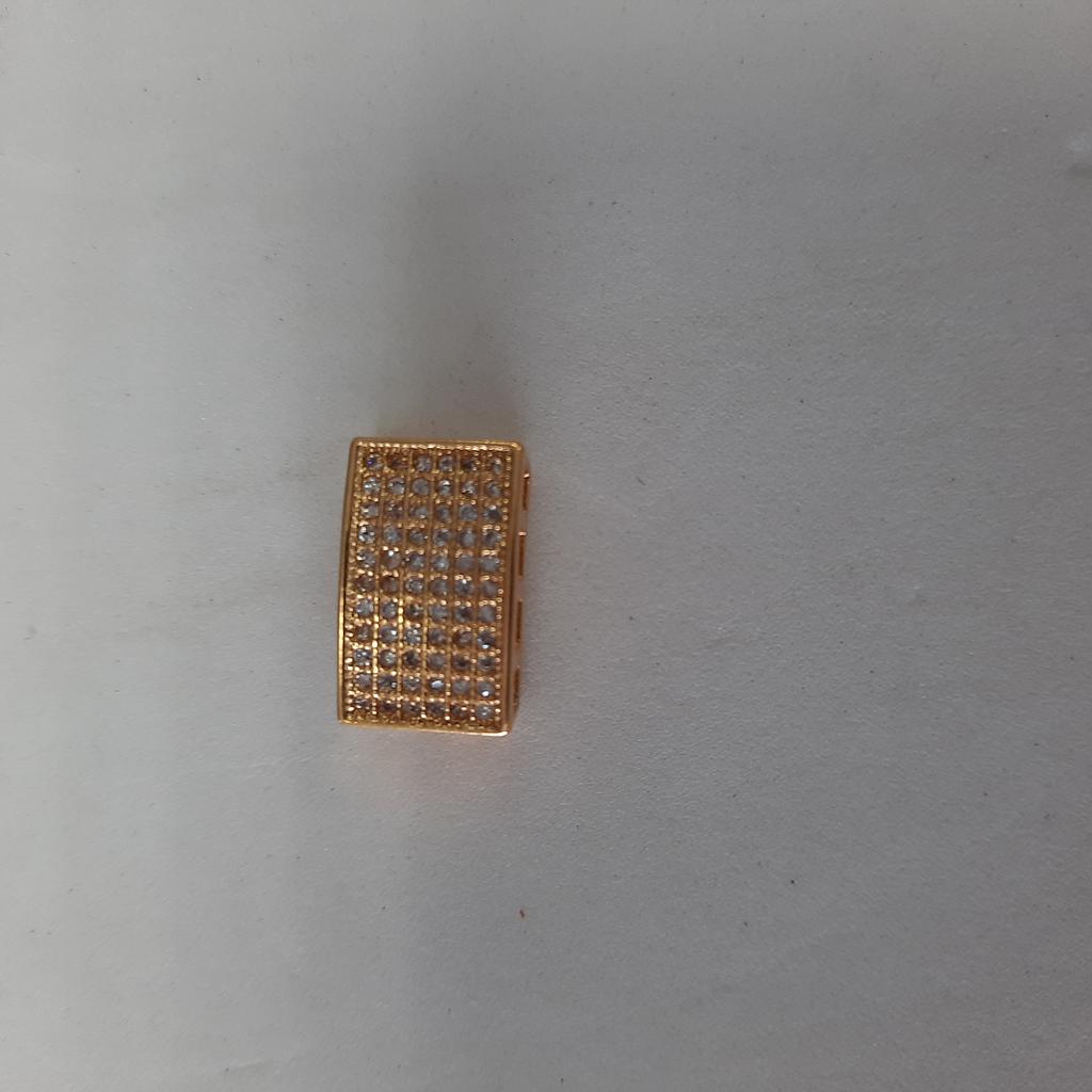 SEPARADOR CUADRADO MICROCIRCON DORADO
