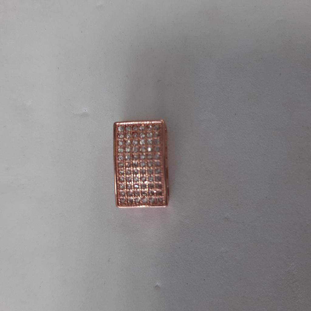 SEPARADOR CUADRADO MICROCIRCON ROSADO