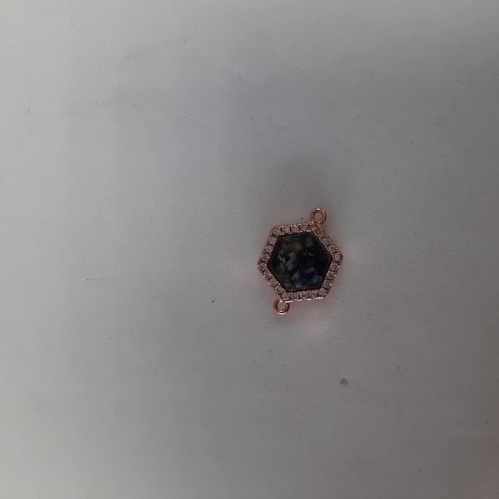 SEPARADOR EXAGONO MICROCIRCON ROSADO