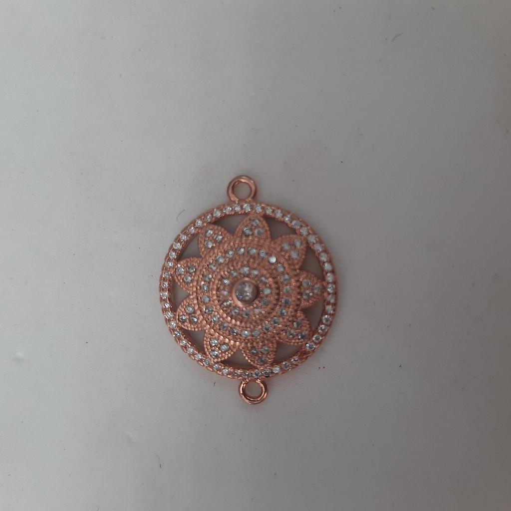 SEPARADOR FLOR MICROCIRCON ROSADO