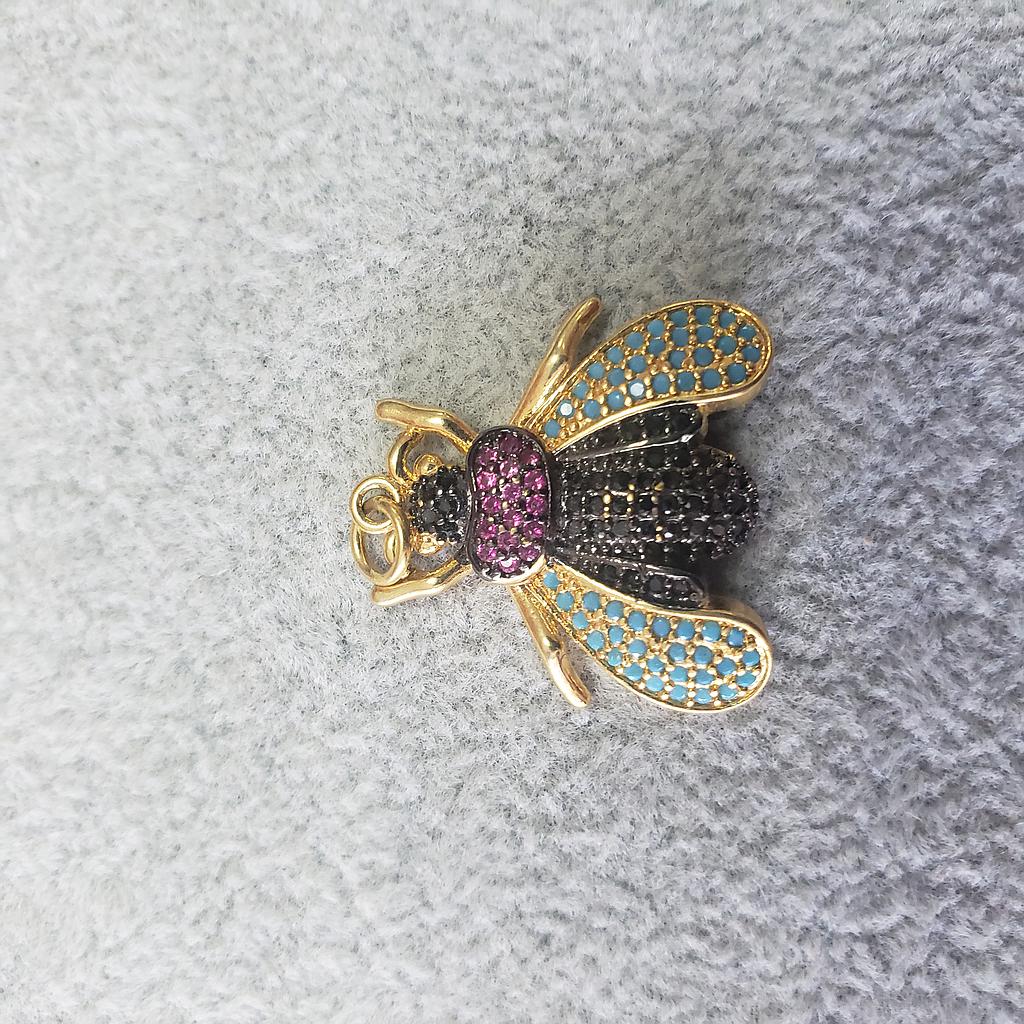 SEPARADOR LIBELULA MICROCIRCON DORADO