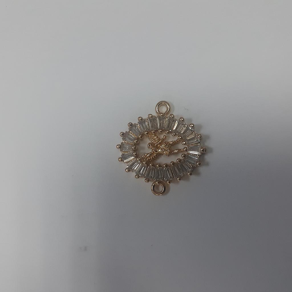 DIJE ANGEL MICROCIRCON DORADO
