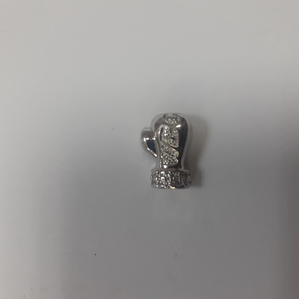 DIJE GUANTE BOXEO MICROCIRCON PLATEADO