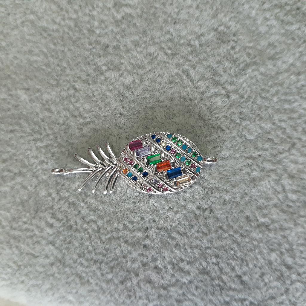 SEPARADORES PIÑA MICROCIRCON PLATEADO 