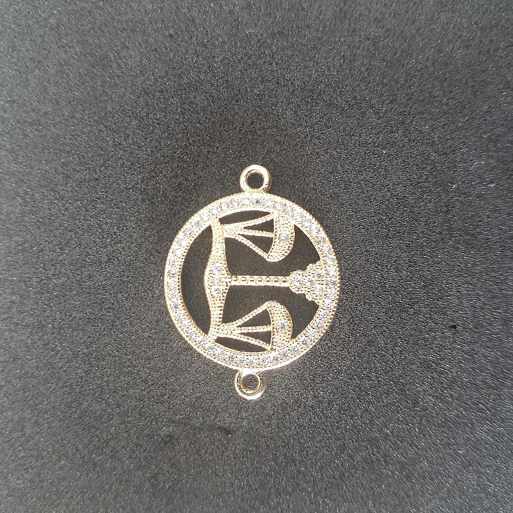 DIJE BALANZA MICROCIRCON 2 ARGOLLAS