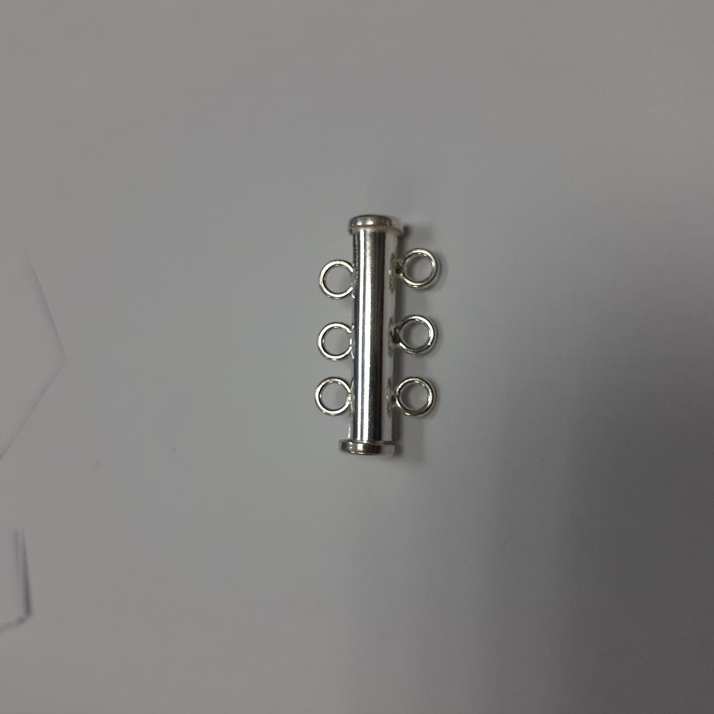 BROCHE DE 3 HILOS PLATA