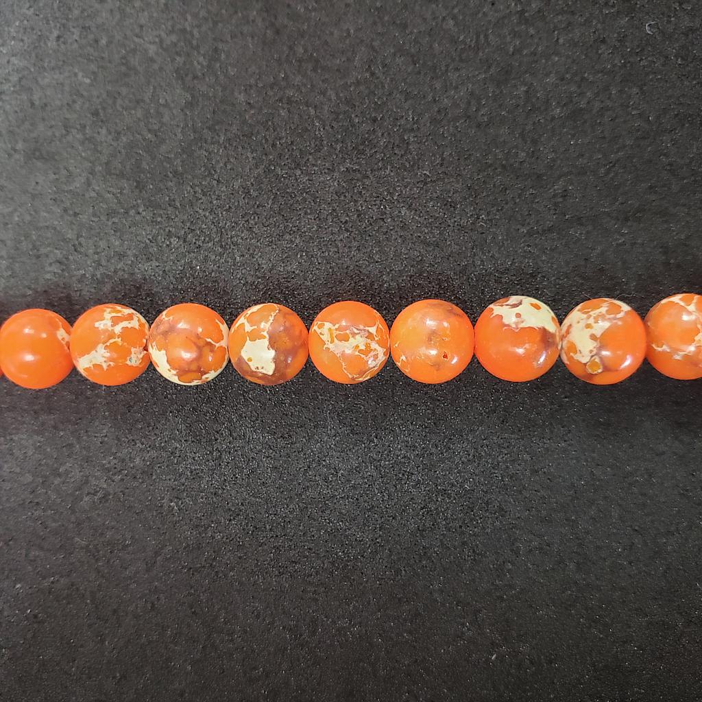 PIEDRA JASPER ANARANJADA 8MM