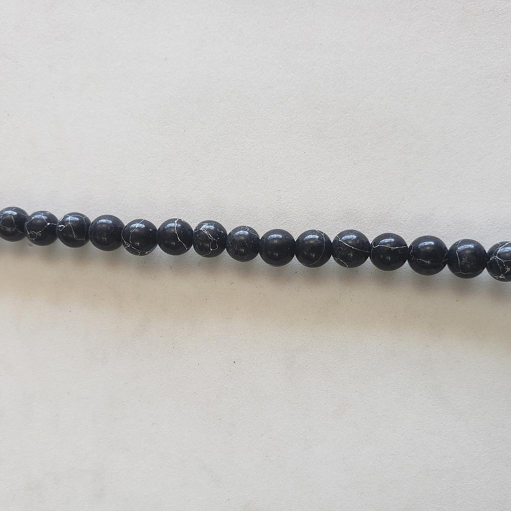 PIEDRA JASPER NEGRA 6MM