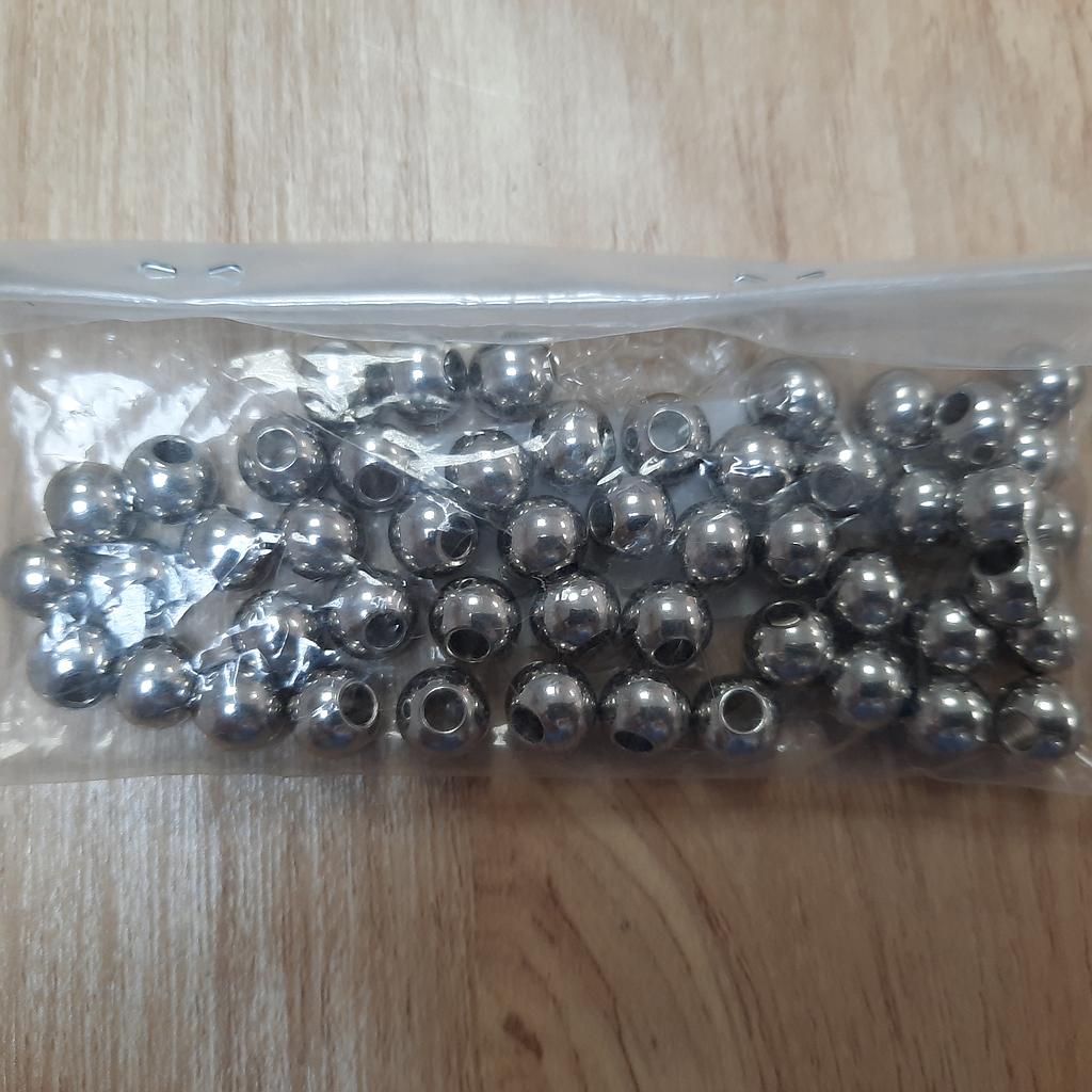 SEPARADOR PLATEADO 4MM ACERO PAQUETE 100PCS