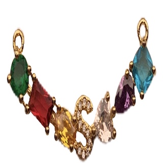 DIJE LETRA S MULTICOLOR