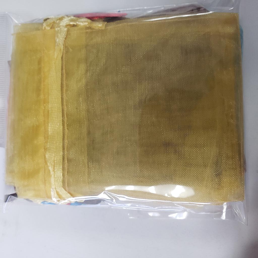 BOLSA DE ORGANZA MEDIANA 9X12CM-12PCS