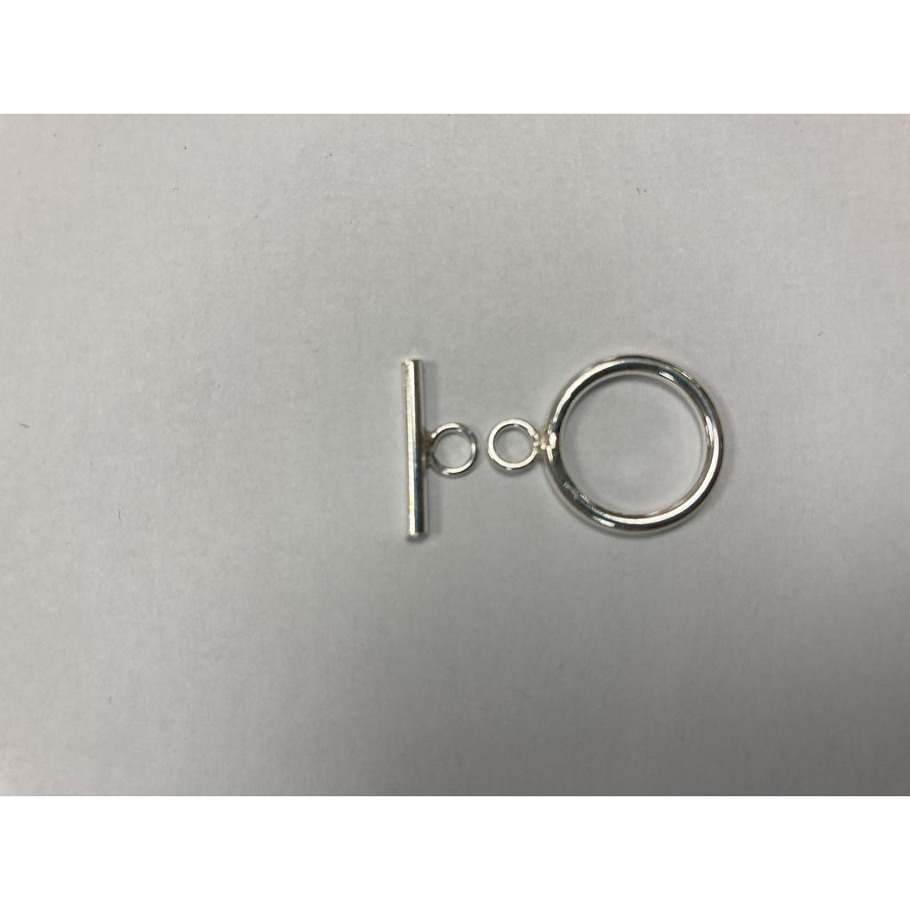 BROCHE DE PLATA TIPO T  15MM