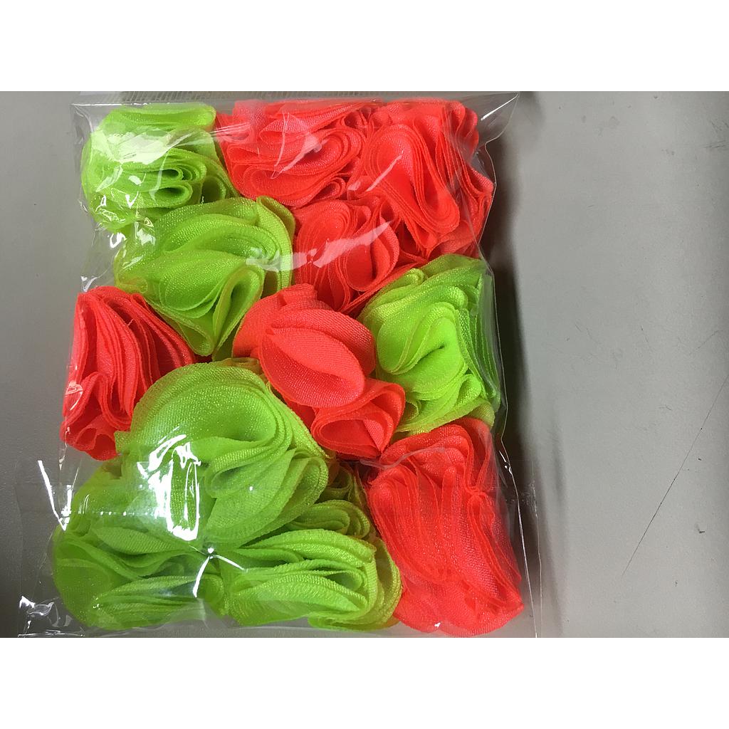 BOLSA FLORES DE TELA 6 PARES