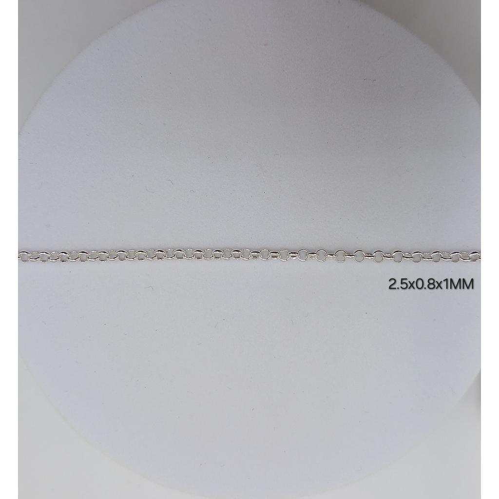 CADENA DE PLATA 2.5X0.8X1MM