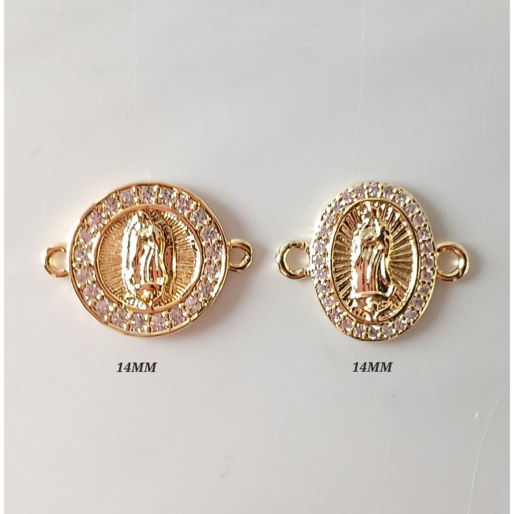 DIJE VIRGEN GUADALUPE MICROCIRCONIA 14MM