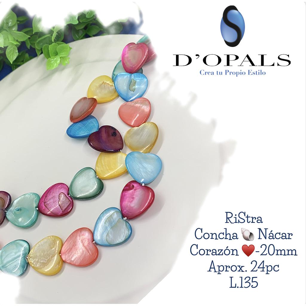 CONCHA NACAR CORAZON 20MM