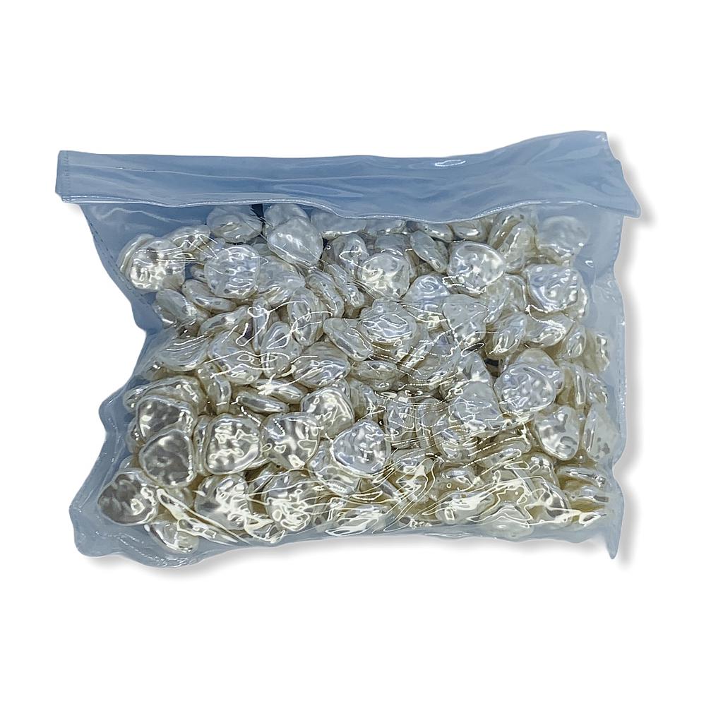 PERLA ACRILICA 13X14MM PAQUETE 100PCS