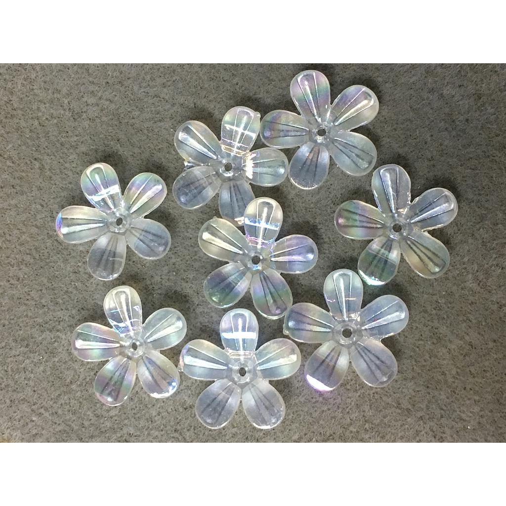 FLOR ACRILICA 20MM DE 5 PETALOS 8PCS