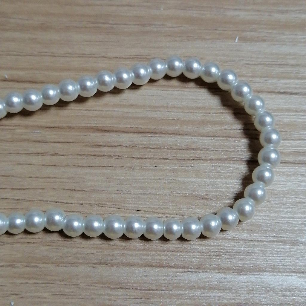 PERLA ACRILICA BLANCA CON VIDRIO 6MM