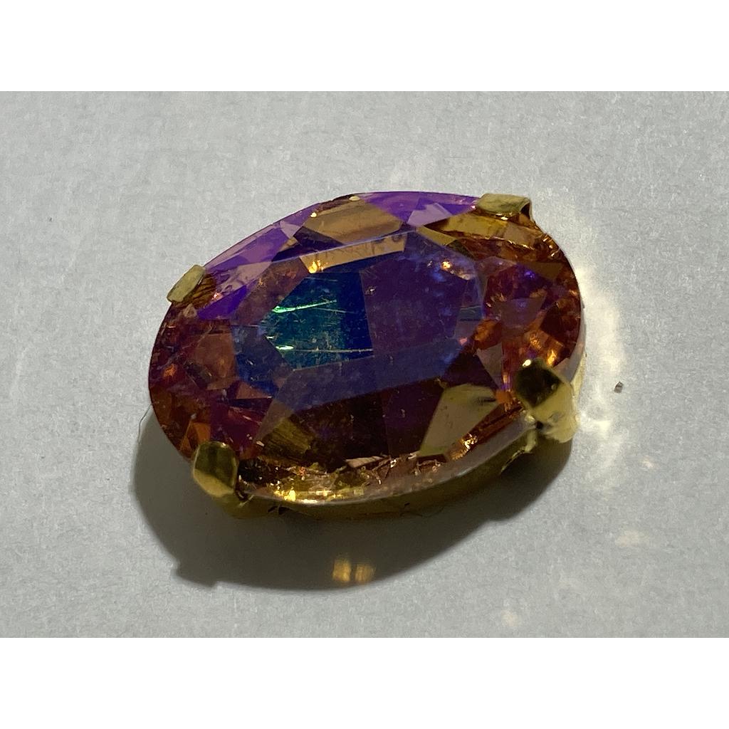 CRISTAL ENGARZADO OVALADO 10X14MM LIQUIDACION