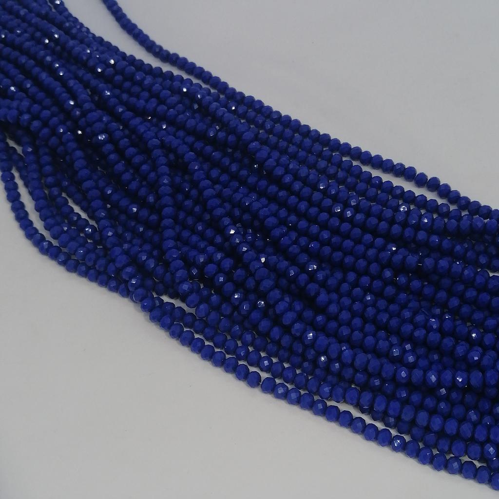 CRISTAL RONDEL MATE AZUL ROYAL 6MM