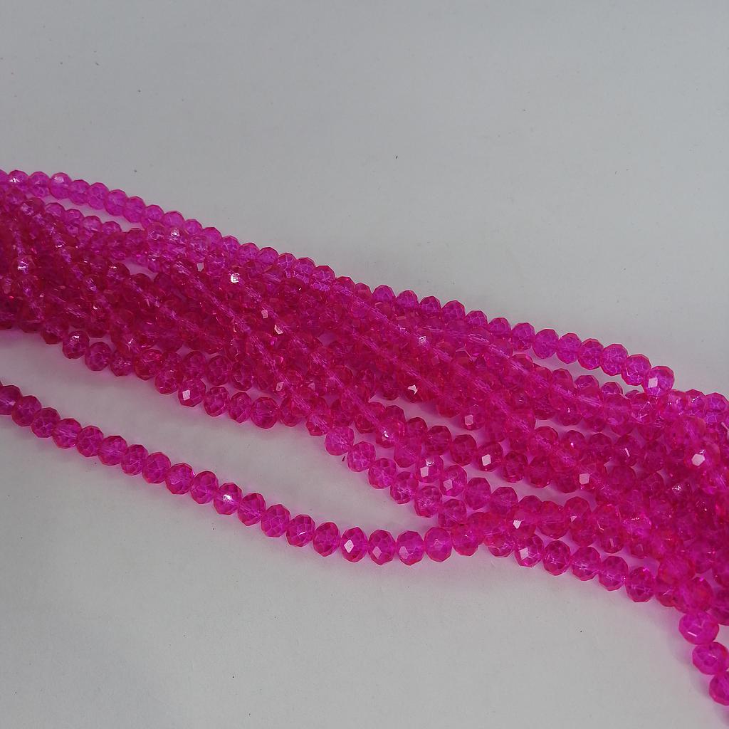CRISTAL RONDEL ROSADO FUCSIA 8MM