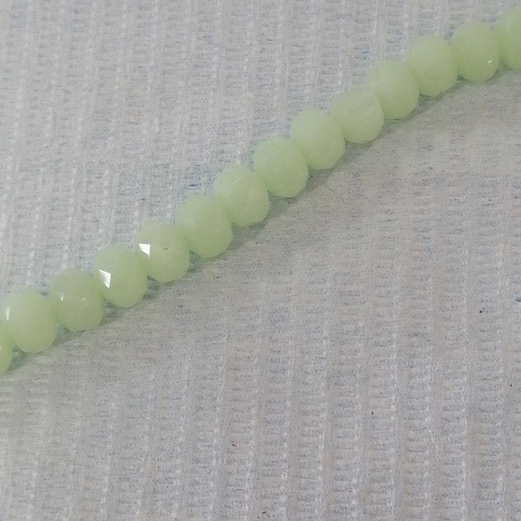 CRISTAL RONDEL MATE VERDE PISTACHO 8MM