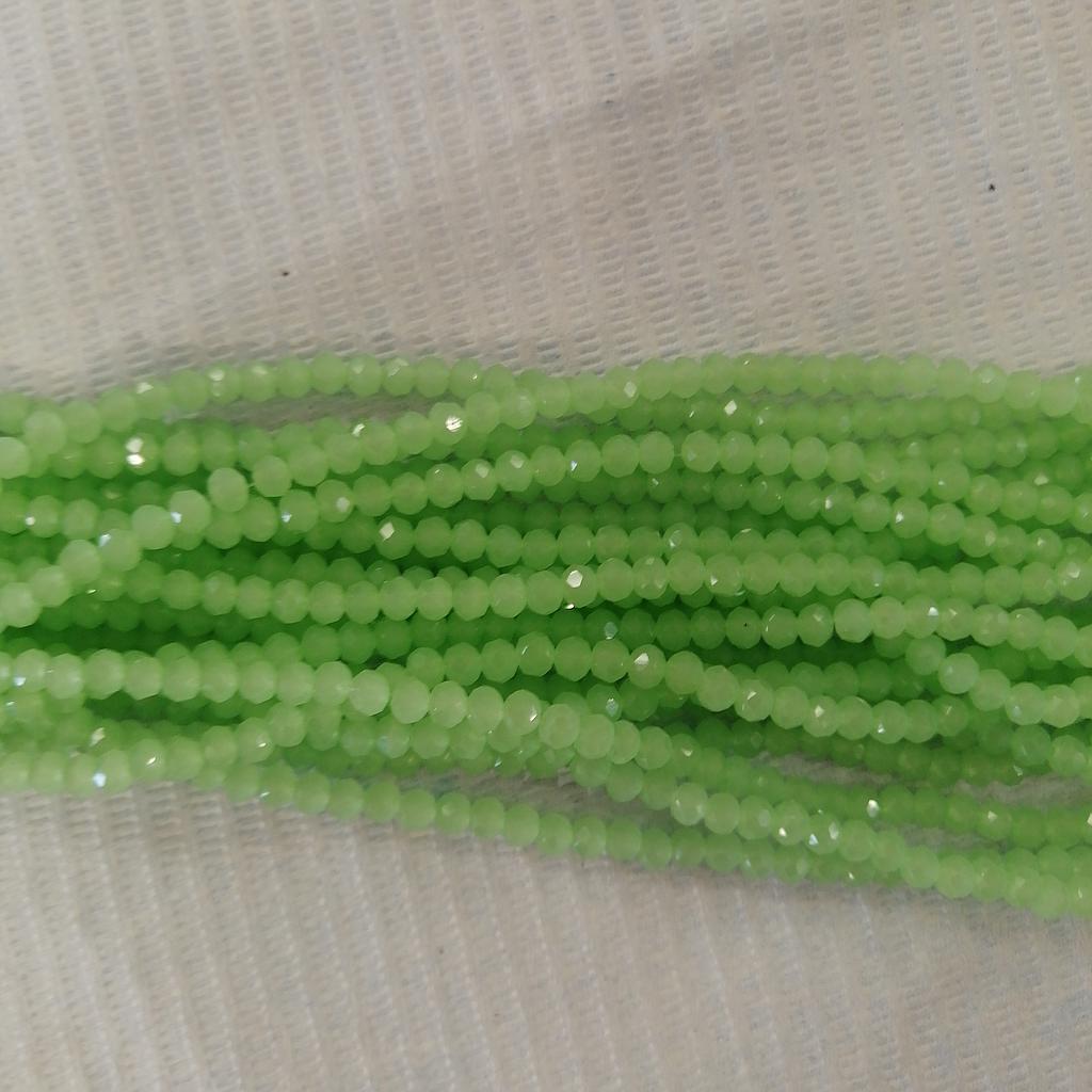 CRISTAL RONDEL MATE VERDE PISTACHO 4MM