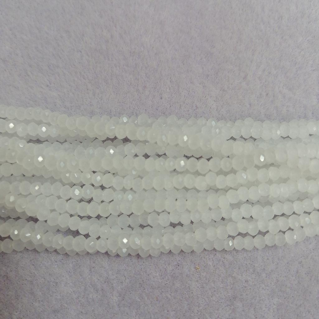 CRISTAL RONDEL MATE BLANCO ALGODON 2MM
