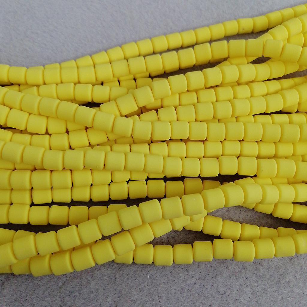 FIMO CILINDRICO AMARILLO ABEJORRO 6X6 MM