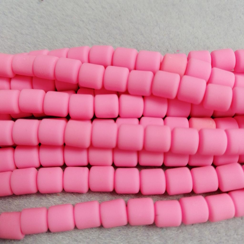 FIMO CILINDRICO ROSADO 6X6 MM (