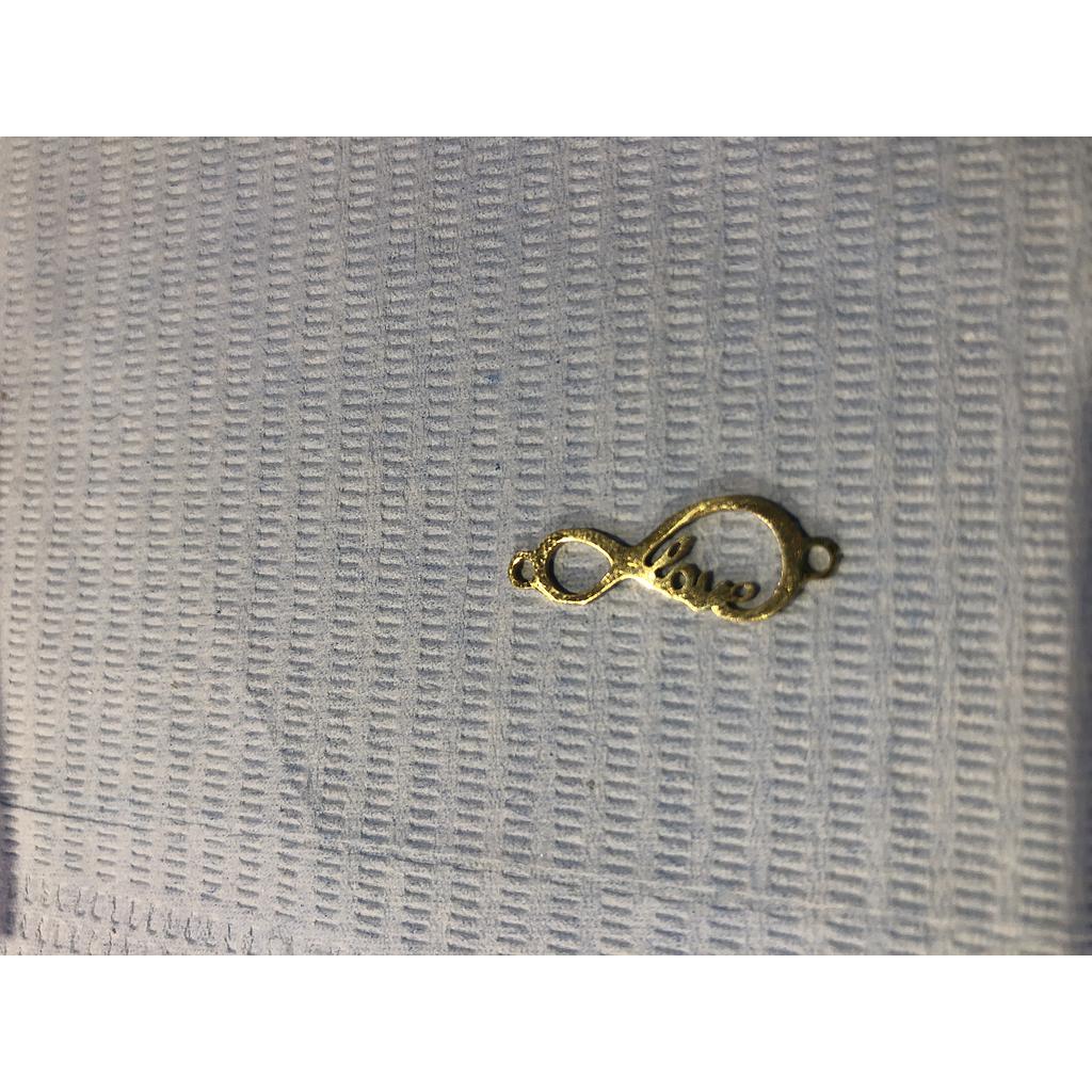 DIJE DE ACERO INFINITO LOVE DOS ARGOLLAS