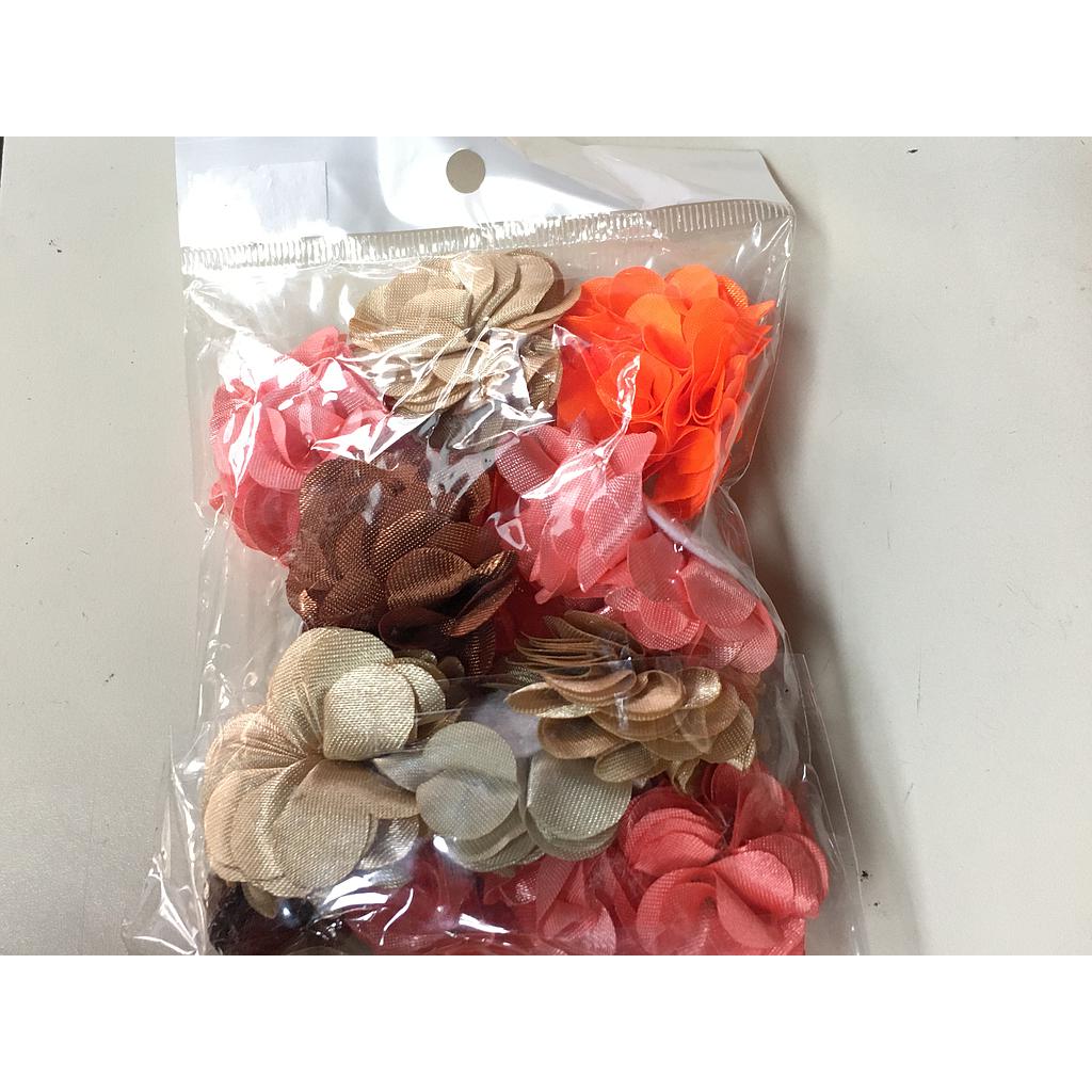 BOLSA FLORES DE TELA 6 PARES