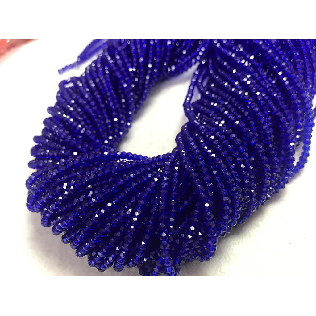 CRISTAL RONDEL AZUL ELECTRICO 2MM