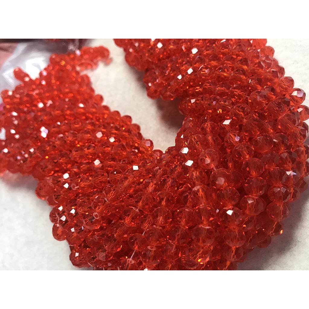 CRISTAL RONDEL ANARANJADO INTENSO 8MM