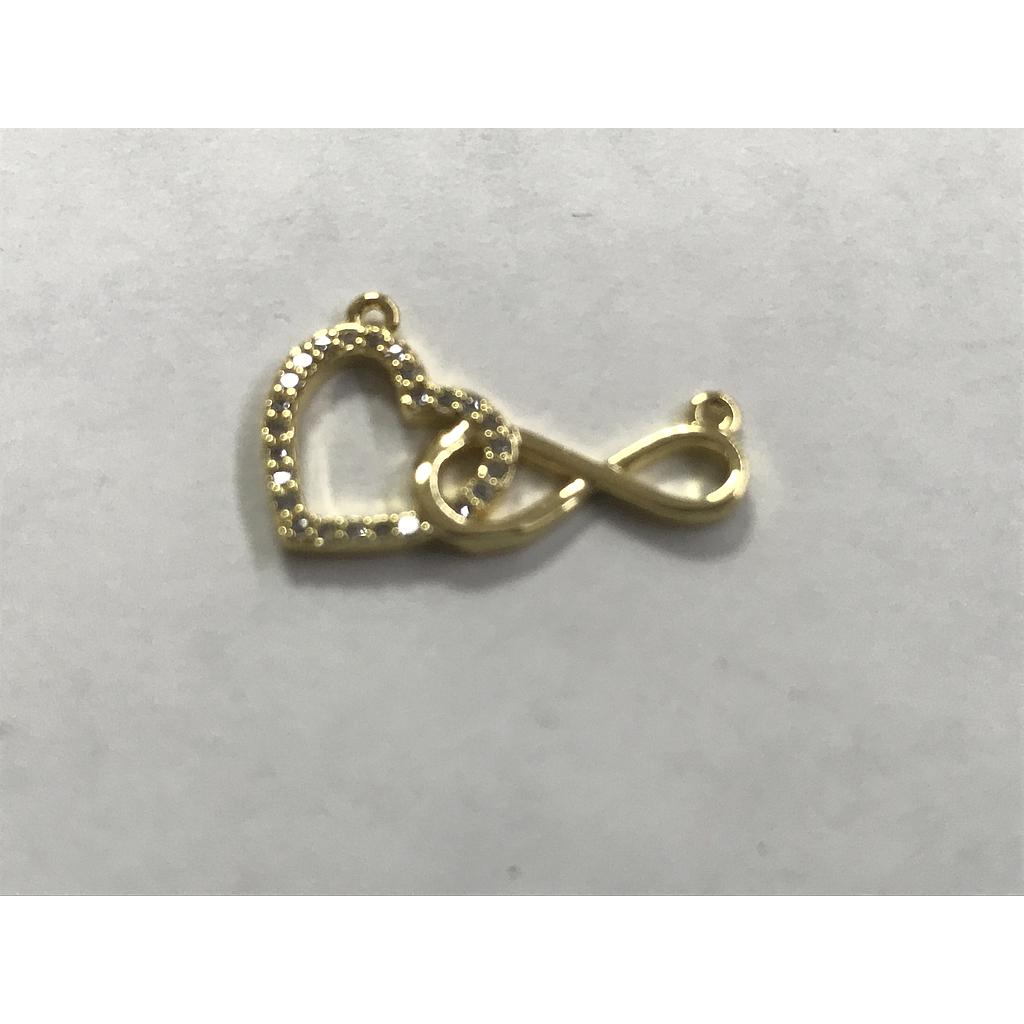 DIJE CORAZON E INFINITO