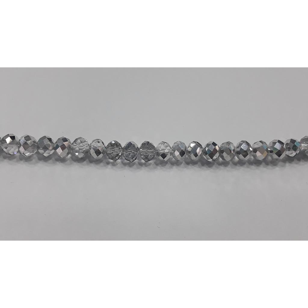 CRISTAL RONDEL GRIS Y LATEADO 8MM